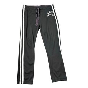 Abercrombie & Fitch Sweatpants vintage men’s  XL gray Striped Wide Leg y2k pants